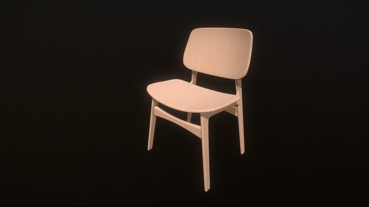 Wooden Chair 3D Model