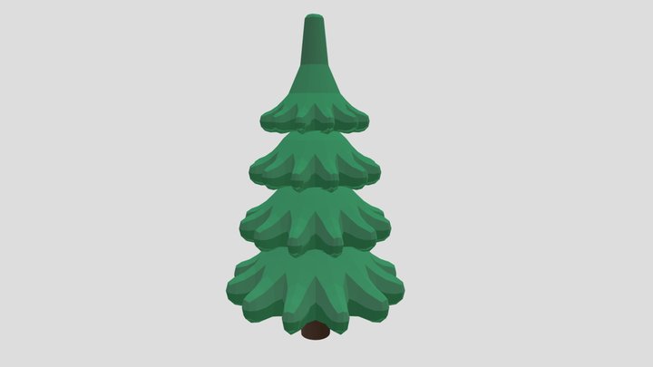 low poly spruce 3D Model