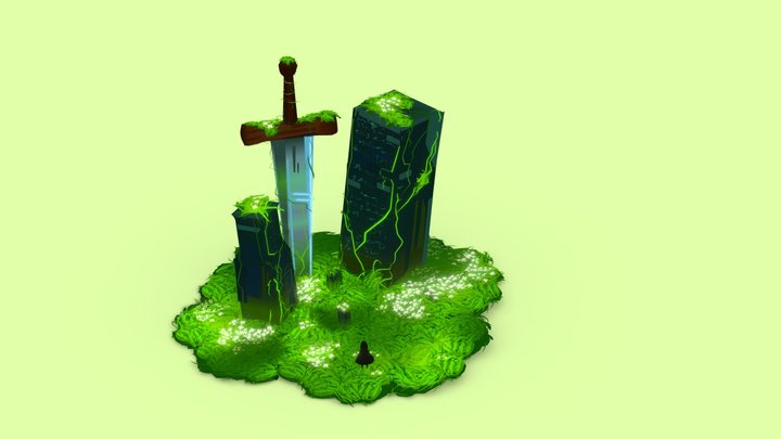 Quill - Ruins 3D Model
