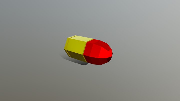 Low Poly Bullet 3D Model