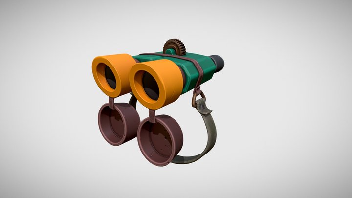 Stylized binoculars 3D Model