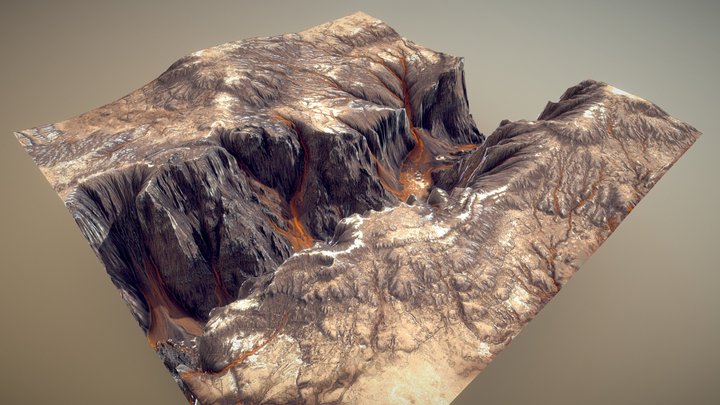 Pipe Chasm Terrain 3D Model