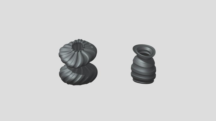 Vase set of 2 For 3D printing or game asset.