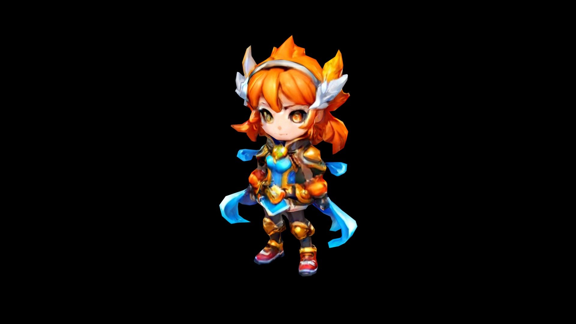 An image of a character from a mobile game. She - Download Free 3D ...
