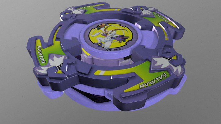 Beyblade Galman Metal Master version (+stickers) 3D Model