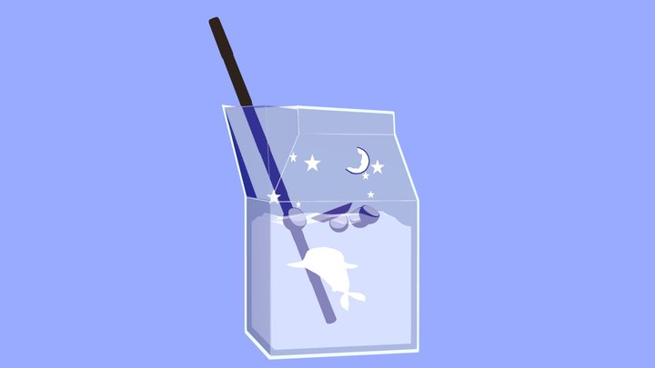 lively coconut milk 3D Model
