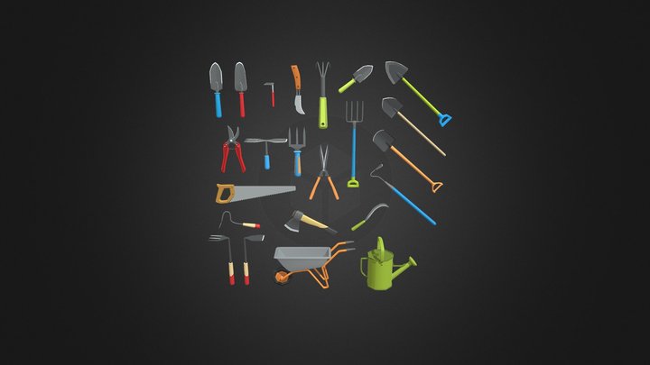 Gardening Tools 3D Model