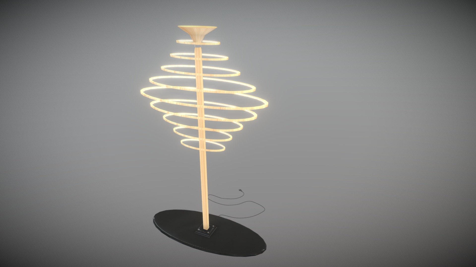 Wooden Horizontal O-rings Ledlamp