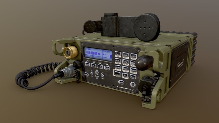 Sat-Com Leopard1 Military Radio 3D Model