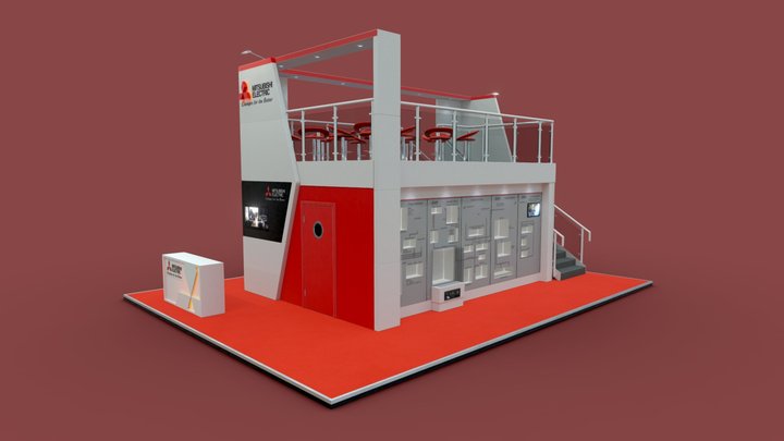 Mitsubishi Exhibition Stand 3D Model