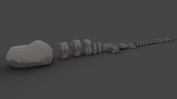 KubiGonic Rock Pack │Voxel 3D Art 3D Model