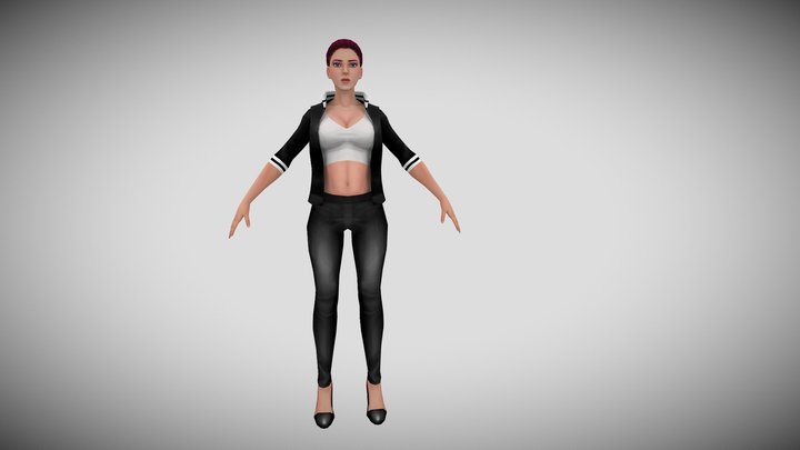 Female Standing Pose 3D Model