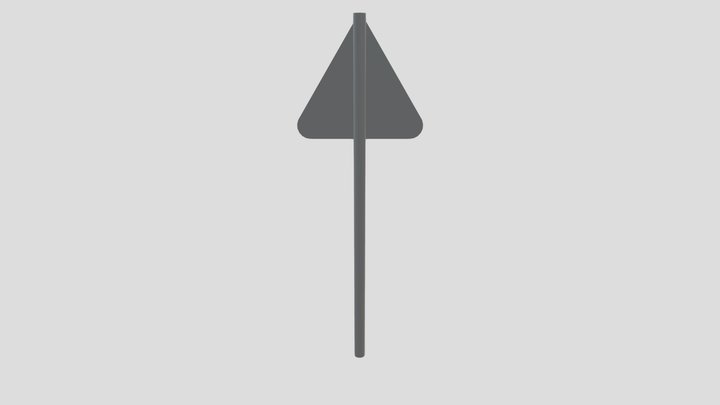 Triangle sign 2 3D Model