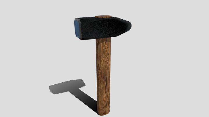 blacksmith hammer (low poly)