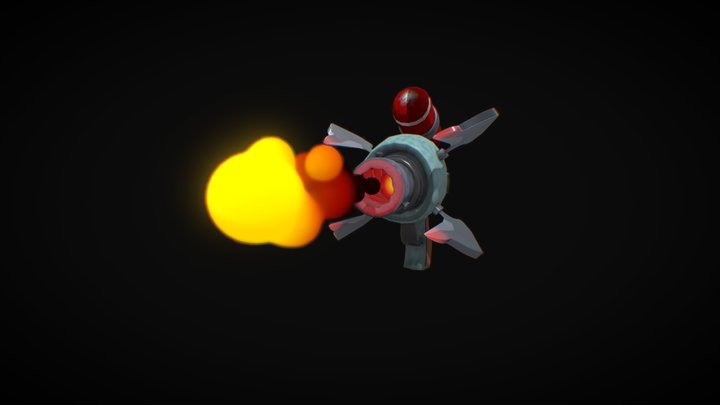 Stylized gun 3D Model