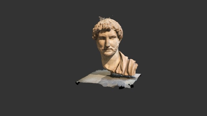 Mable bust of Emperor Hadrian 3D Model