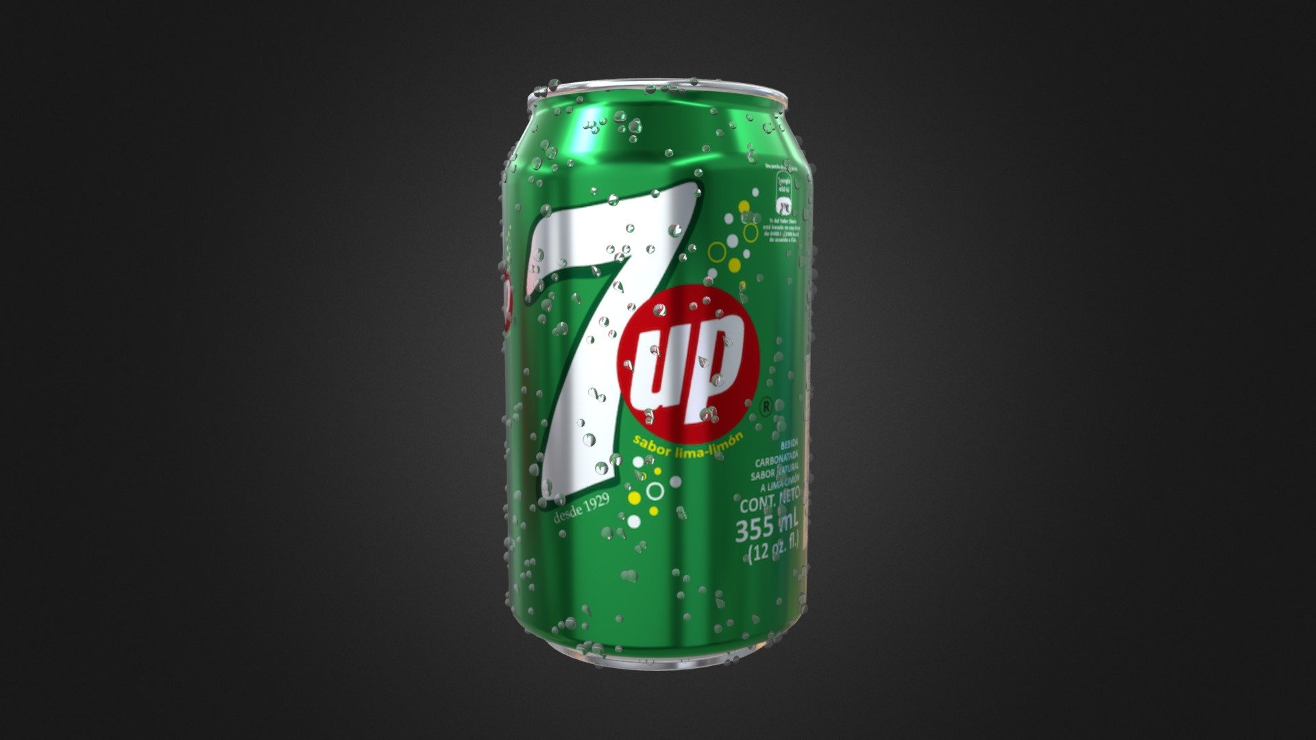 7up Can Regular Size - Buy Royalty Free 3D model by Danny Alvarado ...