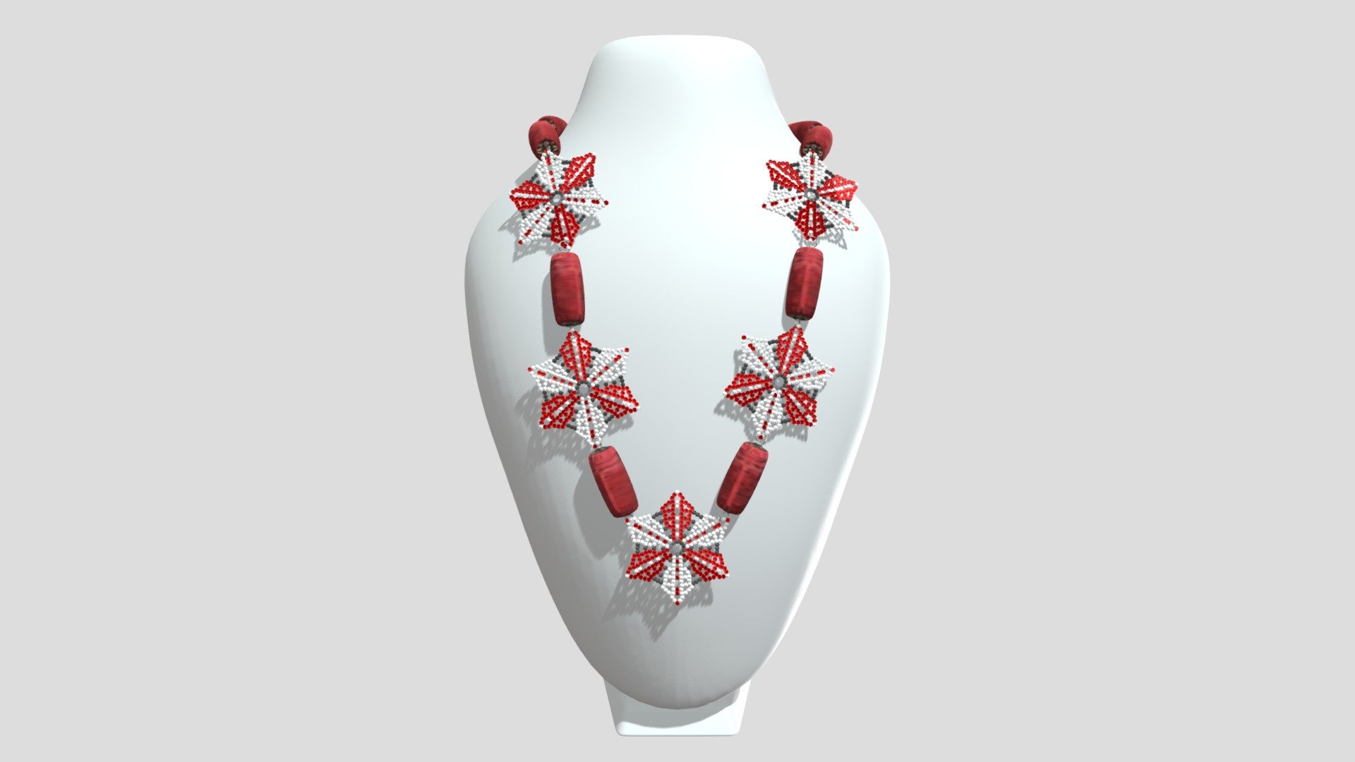 SARAWAK BEADS NECKLACE - CERAMIC BEADS