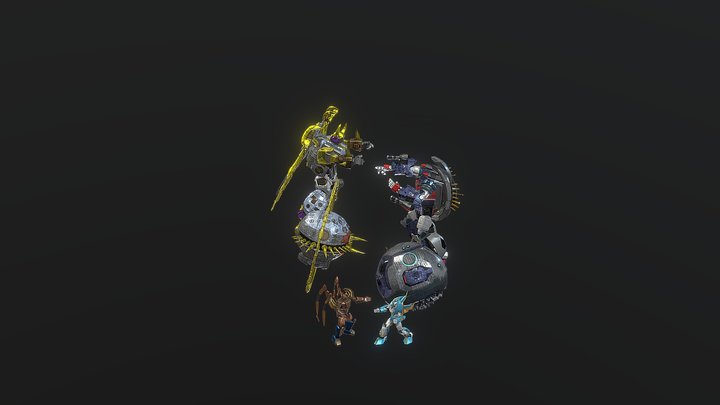 Primus_VS_Unicron_3_stage 3D Model