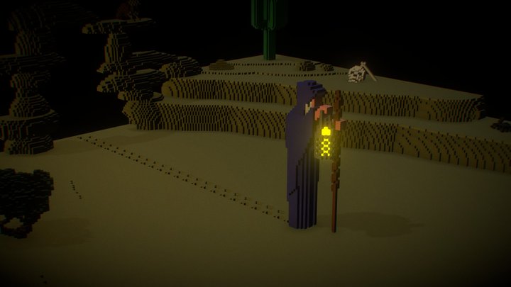 The Hermit Voxel Scene #1 3D Model