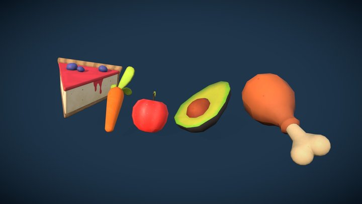 Low Poly Food 3D Model