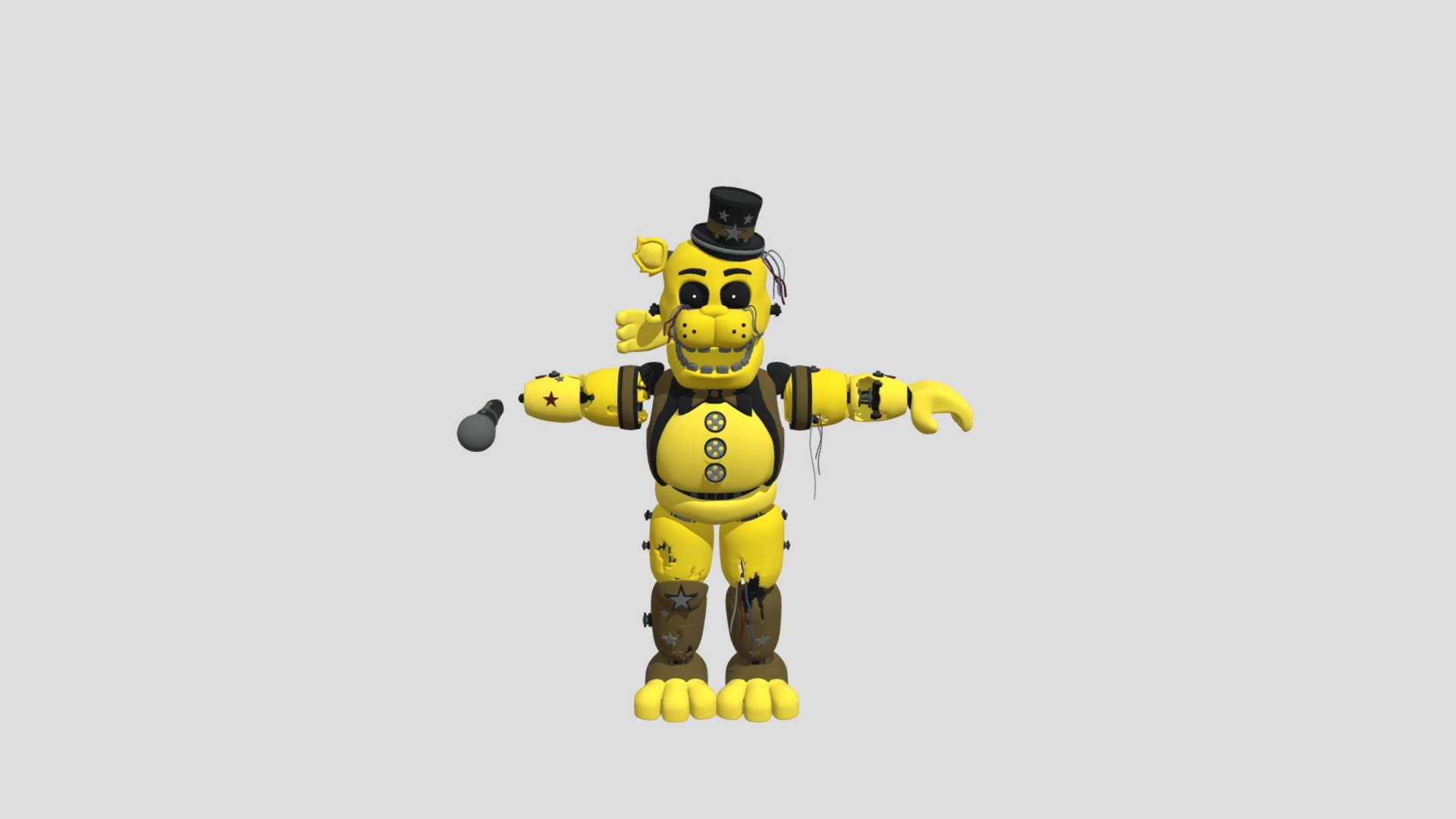 Whitered Star Golden Freddy Download Free 3d Model By Nacho1012 [eae40f5] Sketchfab