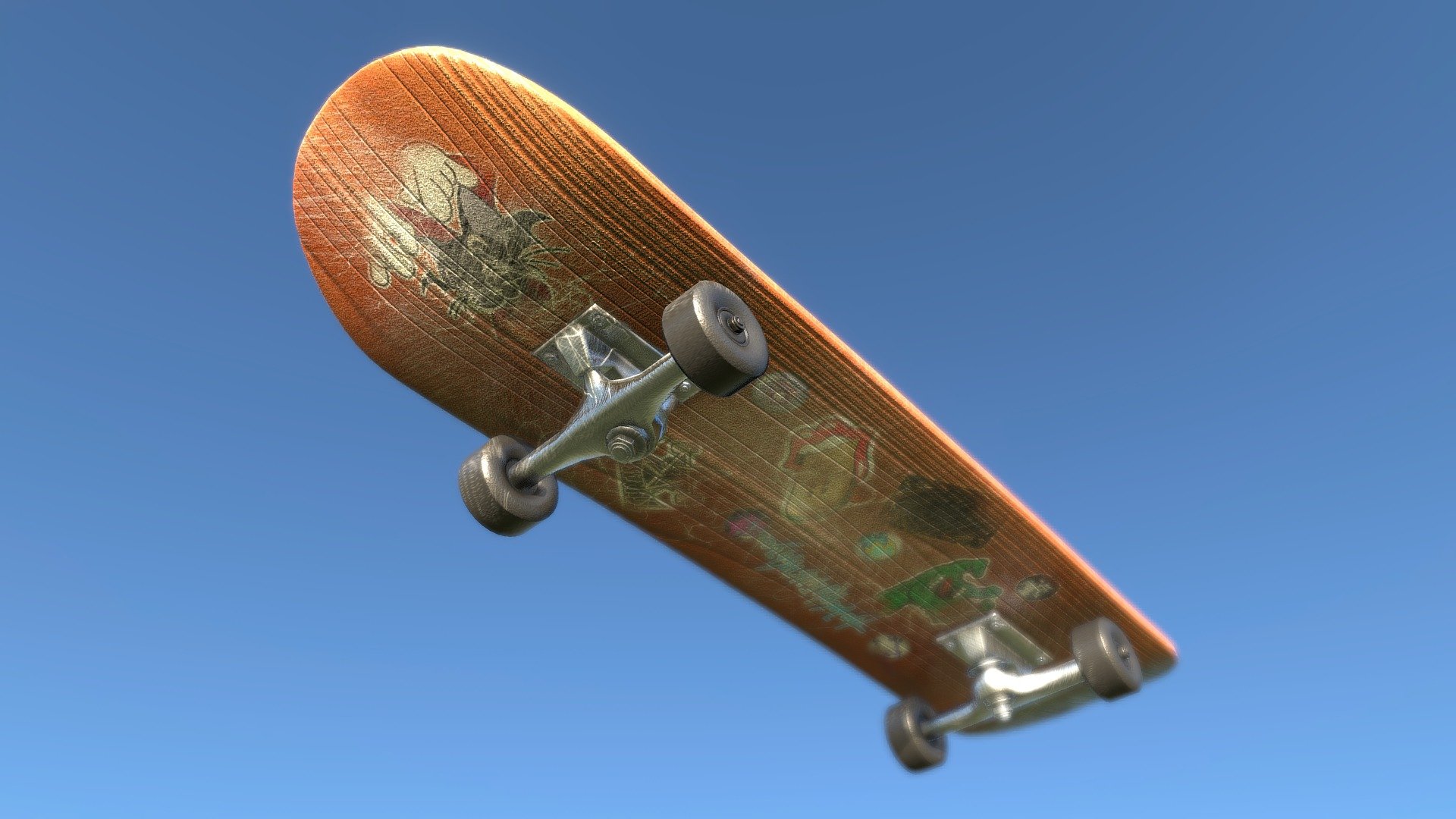 Skateboard 3D model by Isabella Garcia (mayviesan) [eae8122] Sketchfab