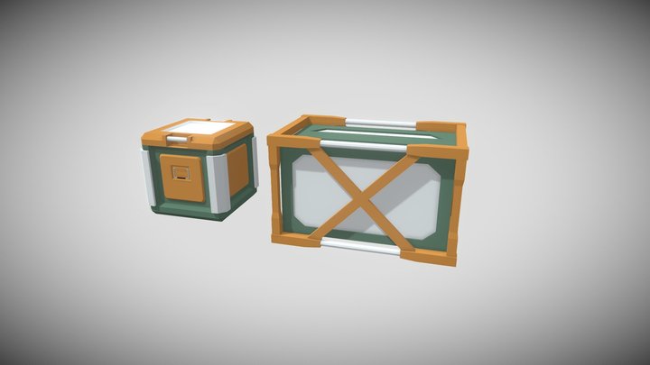 2 Elevator Crates Ideas 3D Model