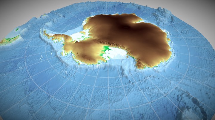 Antarktika 3D Model