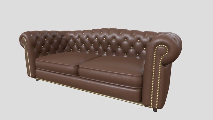 Chesterfield inspired sofa 3D Model
