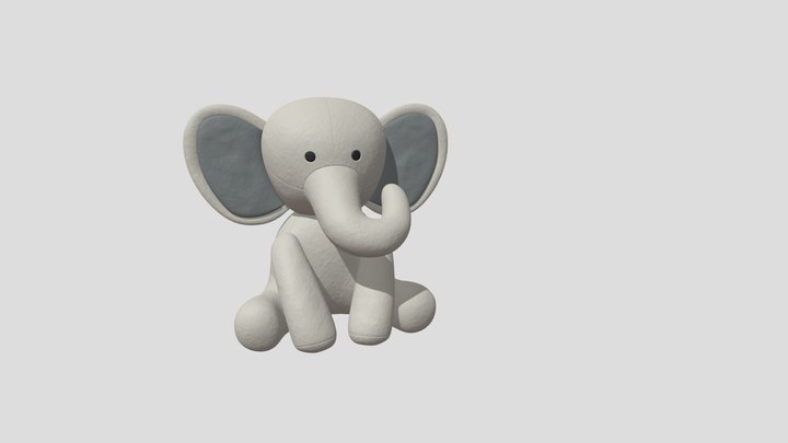 Stuffed Animal Elephant 3D Model