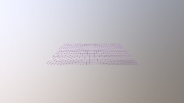 Retro Wave Grid 3D Model