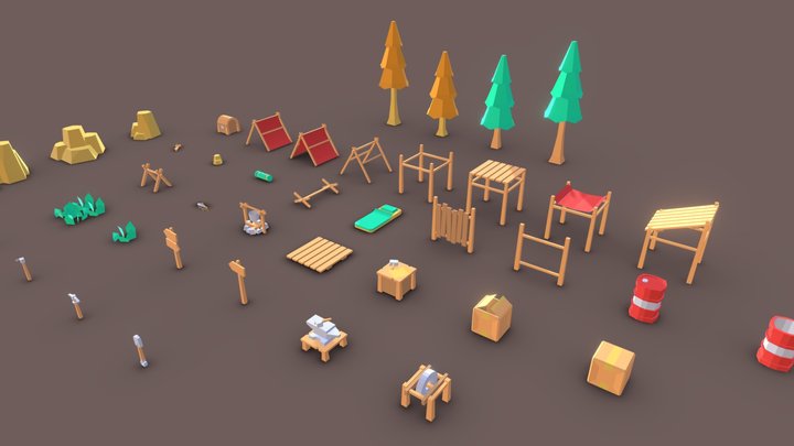 Free Survival Asset Kit 3D Model