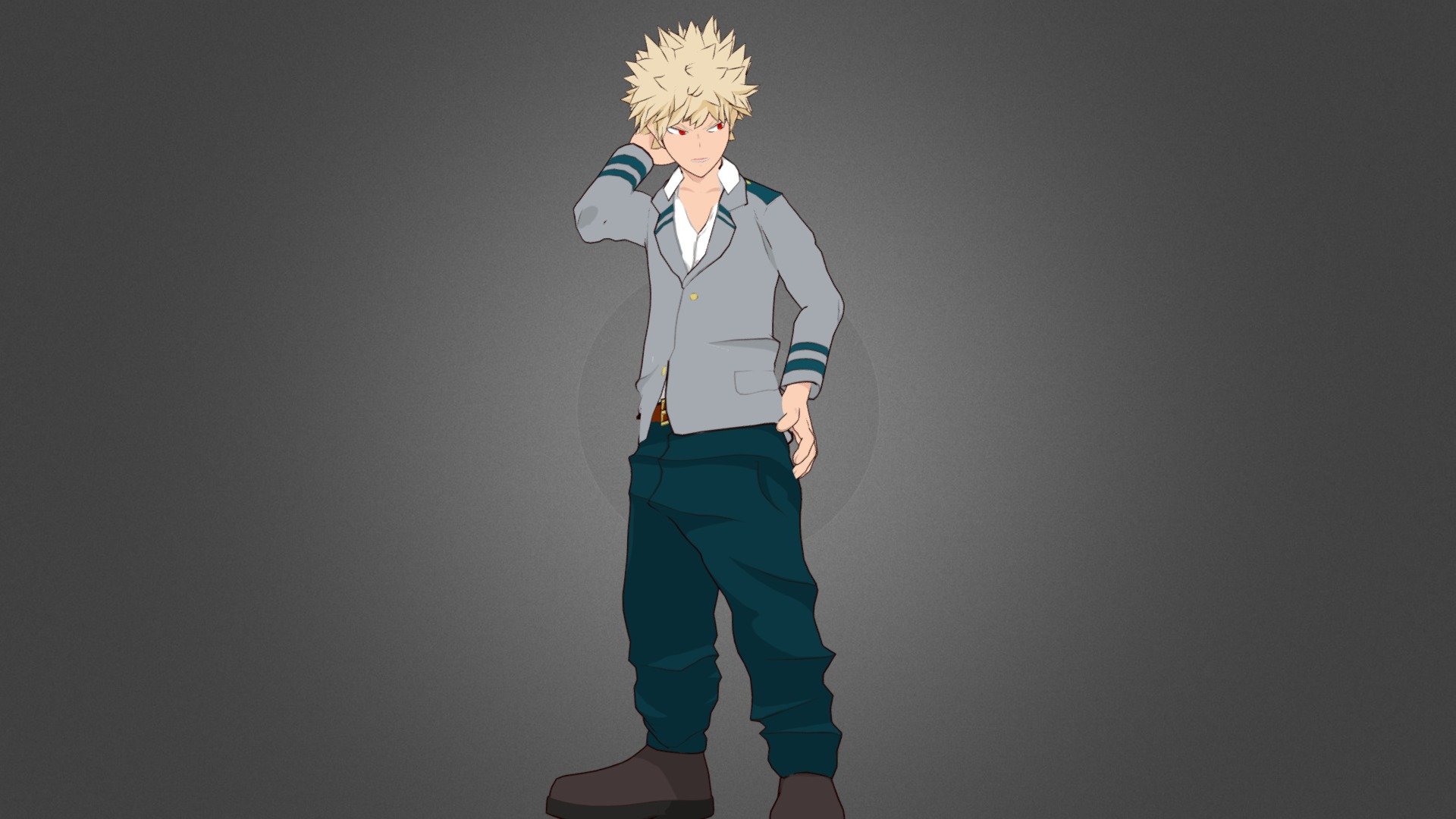 Katsuki Bakugo - 3D model by saberark [eaee022] - Sketchfab