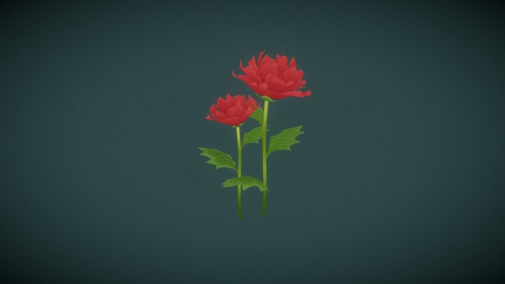 Chinese Rose 3D Model