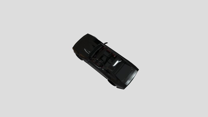 Black DODGE Muscle Car  by Technetium 3D Model