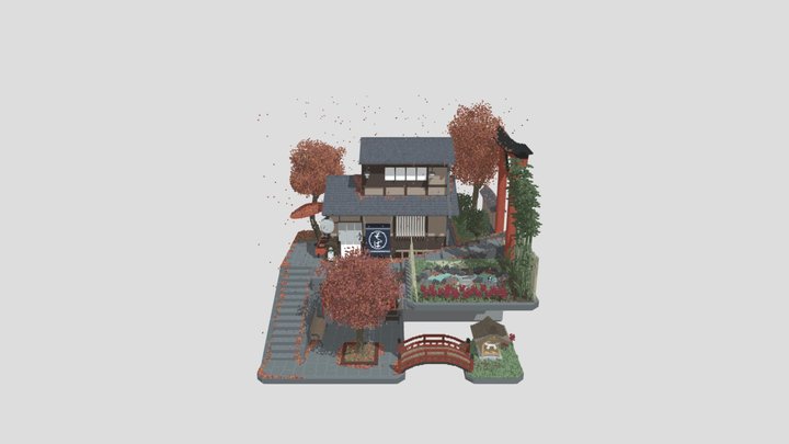 Japan scape - Autumn 3D Model