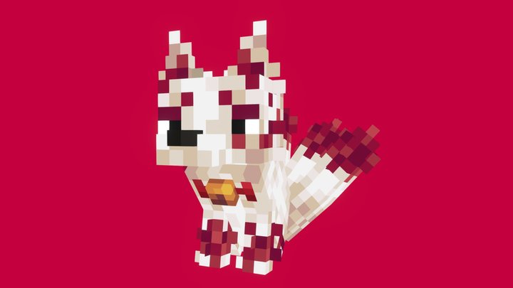 Kitsune Pet 3D Model