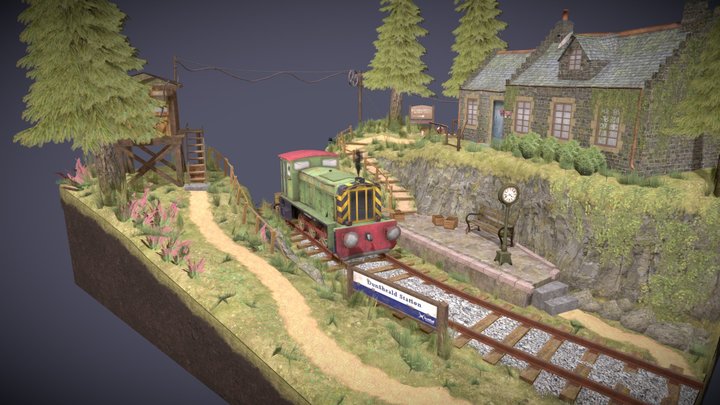 DAE Diorama - Forest Loner 3D Model
