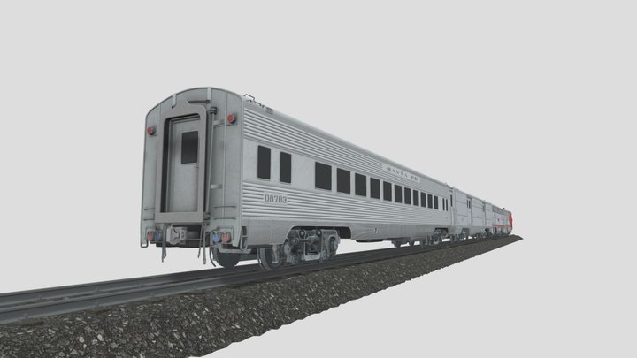 Santa Fe Super Chief Train 3D Model