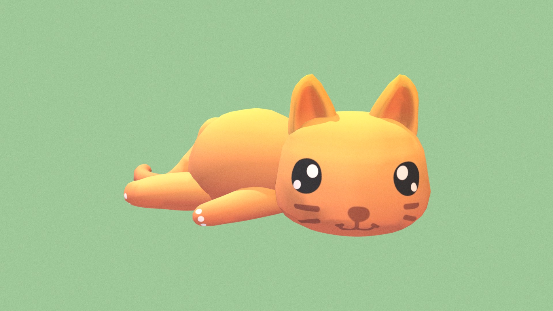 3D model Cat - This is a 3D model of the Cat. The 3D model is about a toy animal with a face.