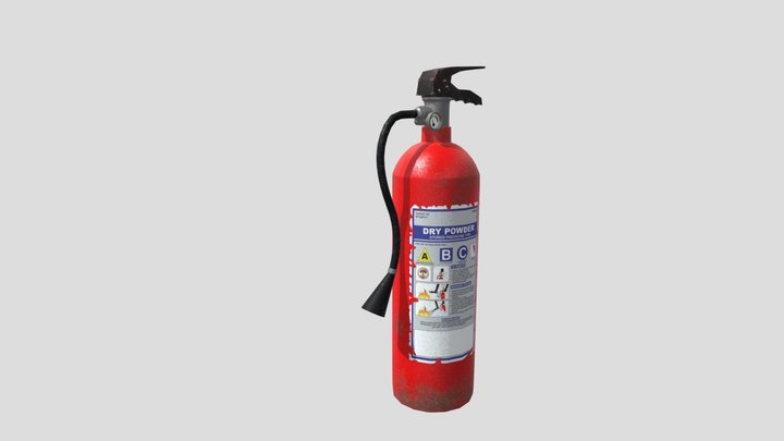 Fire extinguisher - Dry powder 3D Model
