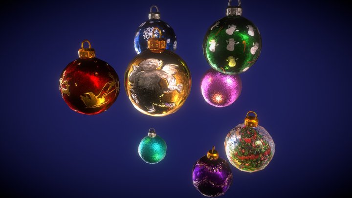 Christmas Tree Balls 3D Model