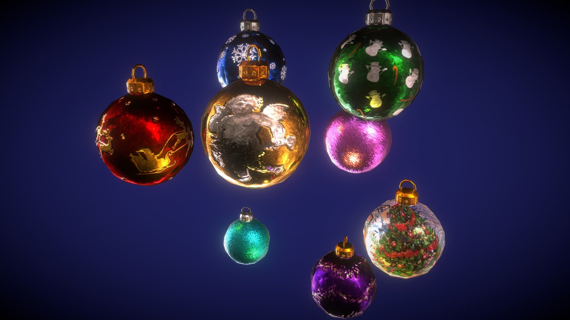 Christmas Tree Balls Download Free 3D model by Julia