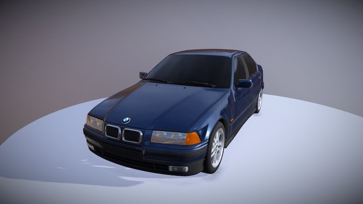 BMW E36 328i sedan 3D Model