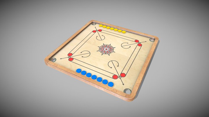 Karambol Carom Board – Gratis 3D-model STL
