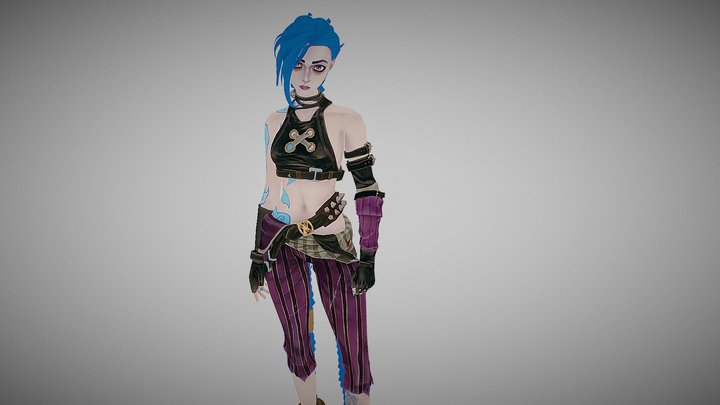 Jinx_lowpoly_fanmodel 3D Model