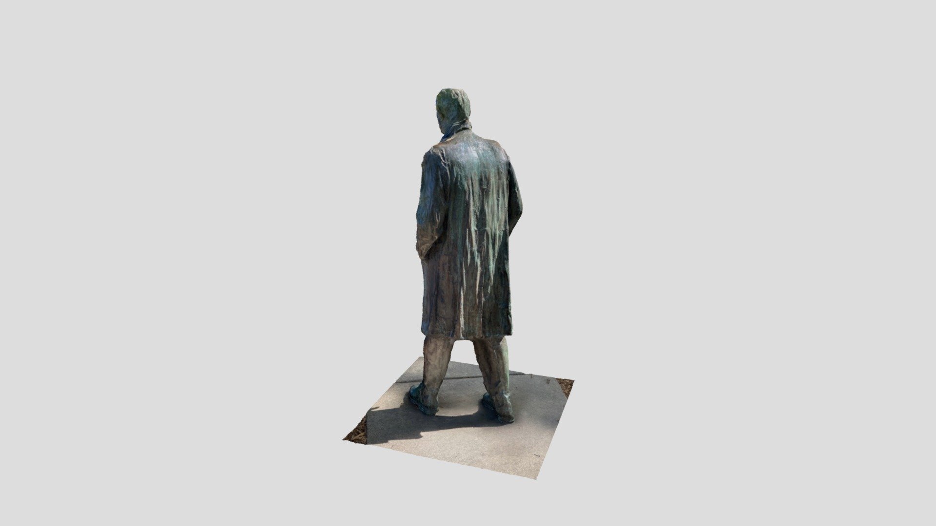 Man cast in bronze