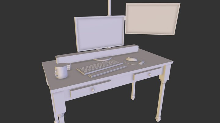 Primitives Exercise - My Desk 3D Model