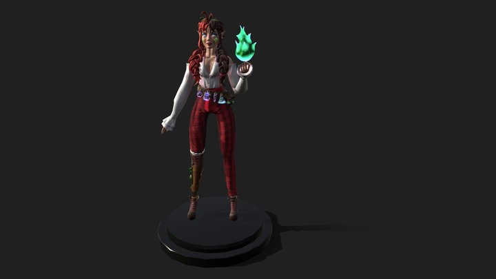 Alchemist Elf Styled Pose 3D Model